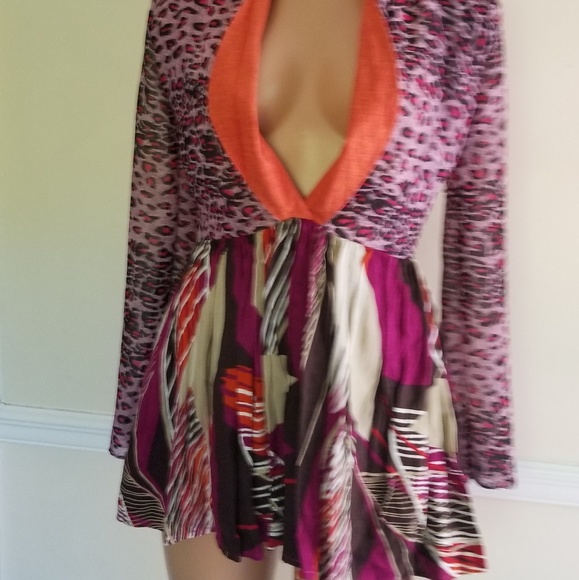 Low Cut Peplum Dress or Blouse - Picture 5 of 5